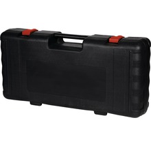 Svart verktygslåda i plast med handtag