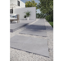 Utomhusklinker FLAIRSTONE Granitkeramik City wave grå 120x60x2 cm