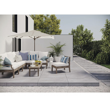 Utomhusklinker FLAIRSTONE Granitkeramik City wave grå 120x60x2 cm