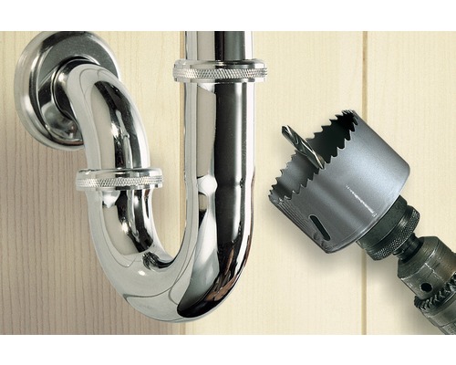 Vattenlås och hålsåg för sanitetsinstallationer