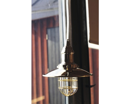 Pendellampa med lampskärm och bur