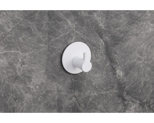 Vit väggkrok för badrum