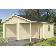 Garage PALMAKO Roger inkl. förråd & fönster utan port 30,2m² (21,9+5,2m²) 510x550cm doppimpregnerad