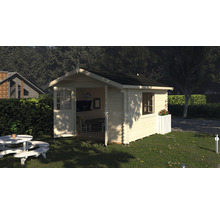 Friggebod PALMAKO Sally inkl. golv, fönster, entrétak 16m² (10,2m²) 300x360cm doppimpregnerad