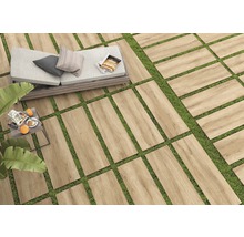 Utomhusklinker Granitkeramik ek ljus glaserat matt limewood 40x120 cm