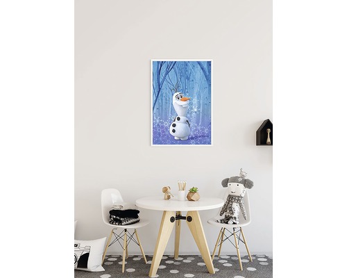 Affisch med Olaf från Frost i barnrummet