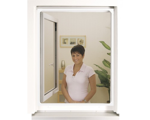 Öppet fönster med insektsnät