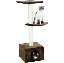 Katträd med plattformar och koja för katter