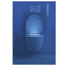 Smart toalett med kontrollpanel och fjärrkontroll