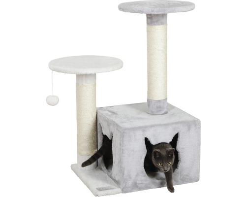 Klösträd för katter med liggytor, klösstolpar och katthus