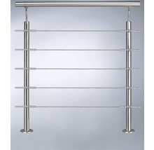 Rostfritt stålräcke med vajrar för inom- och utomhusbruk