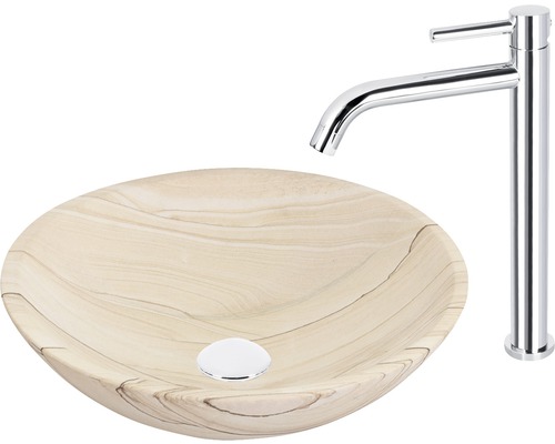 Tvättställ i keramik med armatur