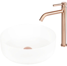 Tvättställ för bänkskiva i sanitetskeramik med blandare