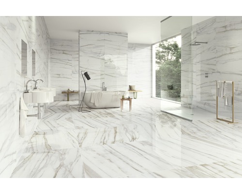 Klinker Macael grå vit beige blank marmoroptik 120x260x0,7 cm