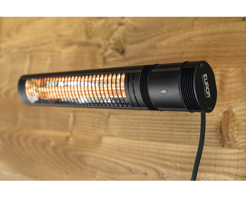 Svart väggmonterad värmelampa