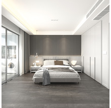 Vinylkakel Macau självhäftande mörkgrå 60x30cm 12-pack