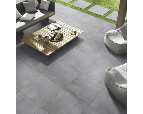 Utomhusklinker FLAIRSTONE Granitkeramik Garden titan 90x90x2 cm