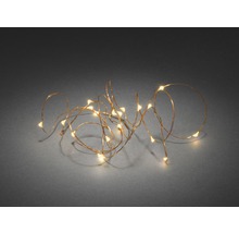 Ljusslinga KONSTSMIDE 1,9m 20 bärnstensfärgade LED timer koppar