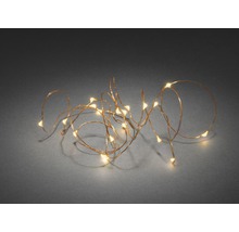 Ljusslinga KONSTSMIDE 40 bärnstensfärgade LED belysningslängd 3,9m timer koppar