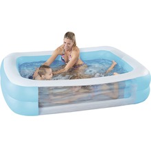 Barnpool HAPPY PEOPLE Family Pool 200x150x50cm med siktfönster blå