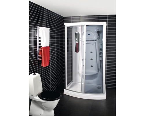 Duschkabin ARROW 6030 vit 115x85 cm komplettdusch 7390507 Badrum med dusch, toalett och handdukstork