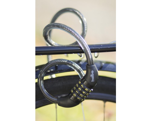 Spirallås för cykel med sifferkod från Habo
