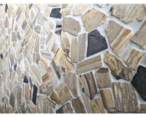 Väggdekoration med naturstensfaner