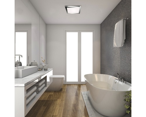 Taklampa BRILONER Cool&Cosy LED 21W 2000lm 2700/4000K varmvit/neutralvit HxLxB 32x300x300mm IP44 krom/vit Taklampa BRILONER Cool&Cosy LED 21W 2000lm 2700/4000K varmvit/neutralvit HxLxB 32x300x300mm IP44 krom/vit