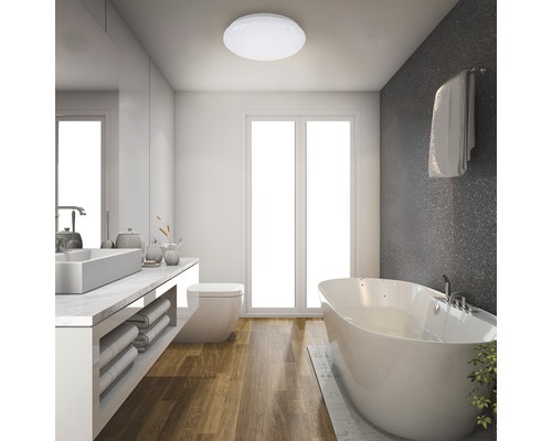 Taklampa BRILONER Cool&Cosy LED stjärndekor 18W 1600lm 2700-4000K varmvit/neutralvit Ø 385mm IP44 vit Taklampa BRILONER Cool&Cosy LED stjärndekor 18W 1600lm 2700-4000K varmvit/neutralvit Ø 385mm IP44 vit