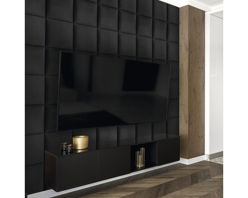 Textilpanel Velvet svart 30x30cm Textilpanel Velvet svart 30x30cm