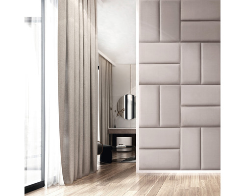 Textilpanel Fancy creme/taupe 30x60cm Textilpanel Fancy creme/taupe 30x60cm