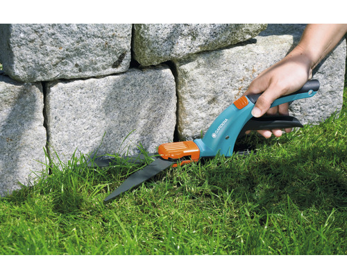 Grässax klipper gräs