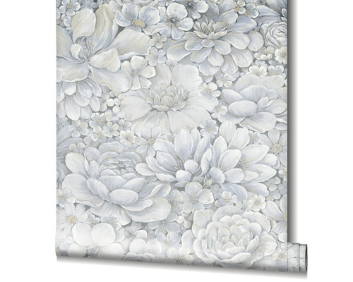 Tapetrulle med blommönster