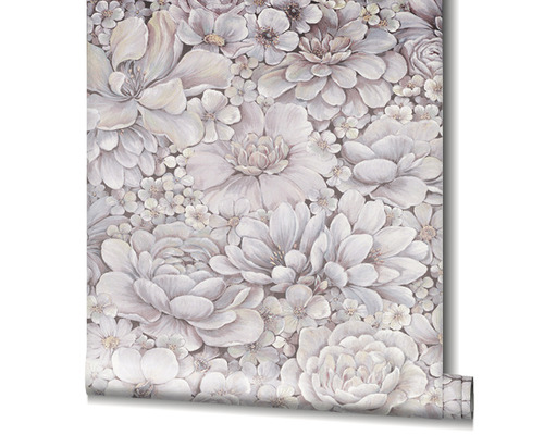 Tapetrulle med blommönster