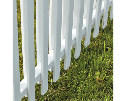 Detaljvy av ett staket i en trädgård