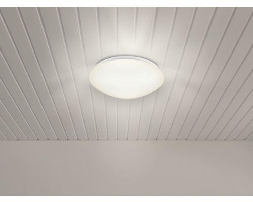 Taklampa på ett trätak