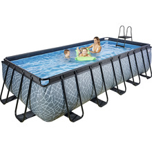 Pool EXIT StonePool 540x250x122cm inkl. sandfilterpump & stege stenutseende-thumb-14