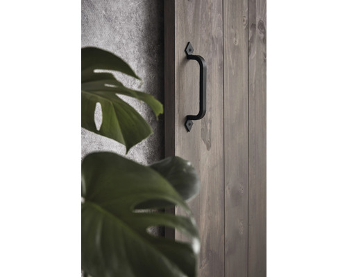 Dörrbeslag med handtag på trädörr