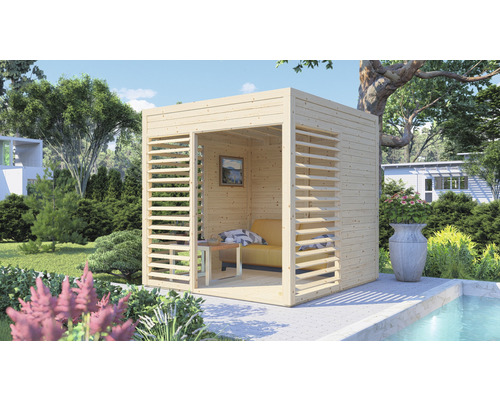 Paviljong BERTILO Unico 2 inkl. golv 5,3m² 226x234cm natur