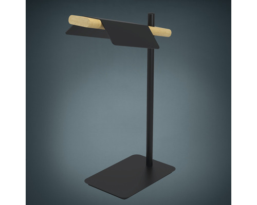 Golvlampa i metall och trä