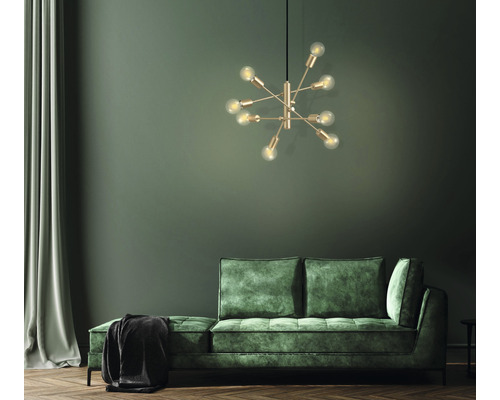Taklampa EGLO Gradoli E27 1100xØ710mm stål borstad mässing Taklampa EGLO Gradoli E27 1100xØ710mm stål borstad mässing