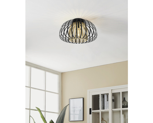 Taklampa av metall med burdesign för inomhusbruk