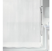 Duschdraperi SPIRELLA Galet enfärgad vit transparent 180x200 cm
