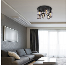 Plafond GLOBO Blacky 6xE14 svart