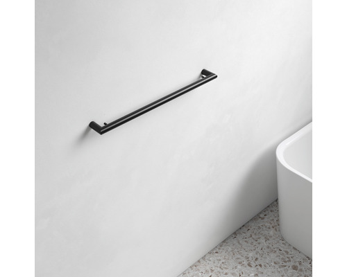 Svart handdukshängare för väggmontering