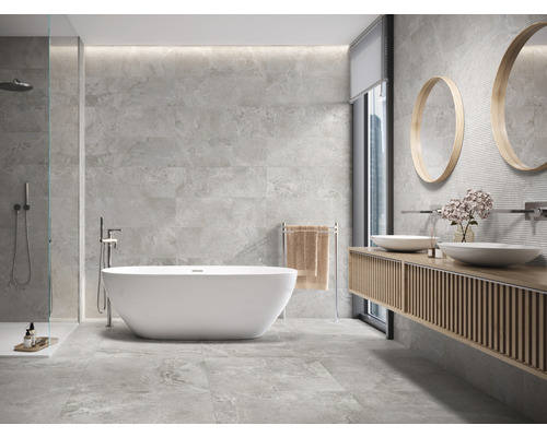 Klinker grå matt Dolomiti ash 60x60 cm stenoptik rektifierad Klinker grå matt Dolomiti ash 60x60 cm stenoptik rektifierad