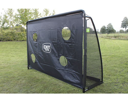 Fotbollsmål från Exit Toys med träningsvägg och hål i trädgården