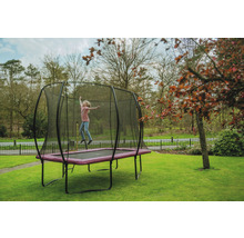 Studsmatta EXIT Silhouette med säkerhetsnät 244x366cm rosa