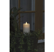 Ljus KONSTSMIDE gräddvitt varmvit LED 7,6x18cm timer dimbar 5h 2xC