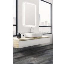 Spegel med belysning DSK Chrystal Juno 2.0 vit 45x75 cm neutralvit LED
